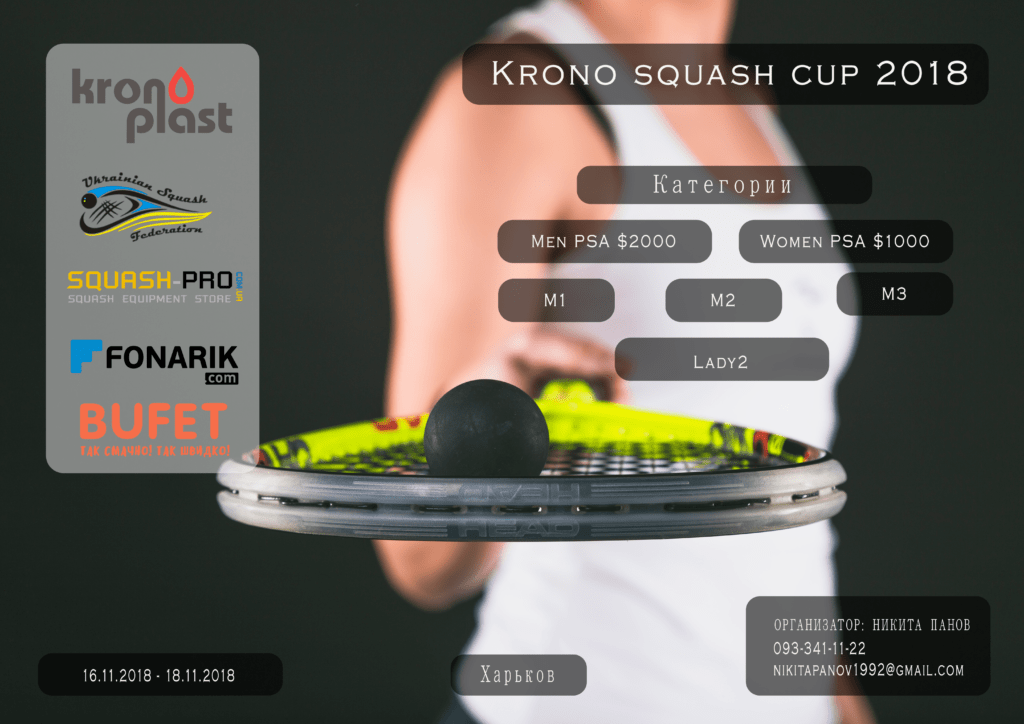 Krono Squash Сup 2018, результаты турнира